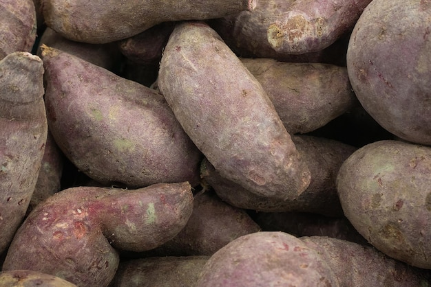 Photo pommes de terre japonaises sur le marché pour vendre le matin