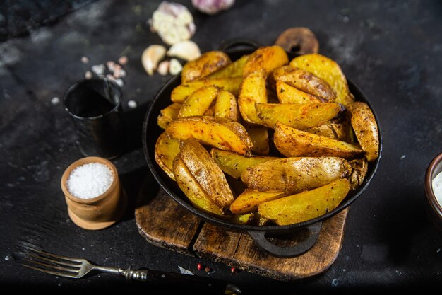 pommes de terre sautées Pomme de terre rustique à l'ail et aux épices