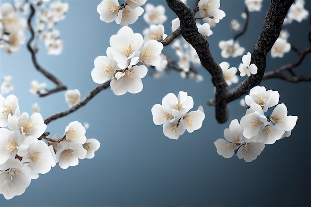 Pommier en fleurs