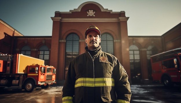 Pompier et caserne de pompiers