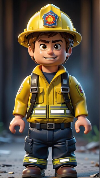 un pompier dans une caserne de pompiers