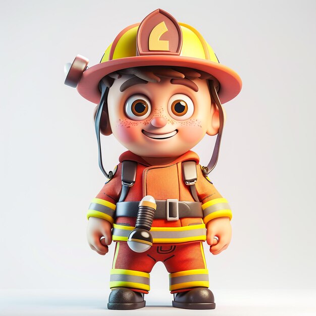 Photo un pompier avec un uniforme de pompier sur