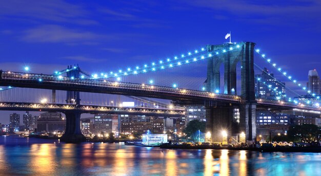 Photo pont de brooklyn et de manhattan