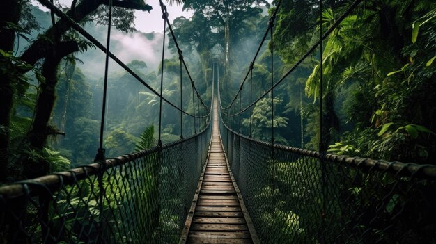 Le pont de la canopée de la Jungle