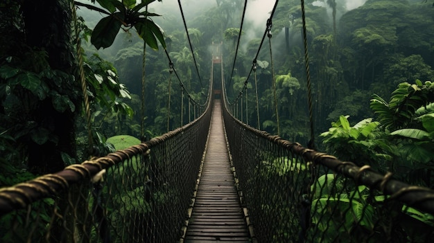 Le pont de la canopée de la Jungle