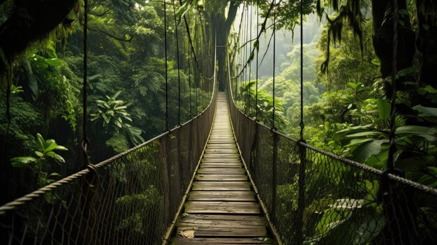 Le pont de la canopée de la Jungle