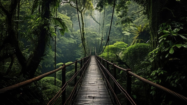 Le pont de la canopée de la Jungle