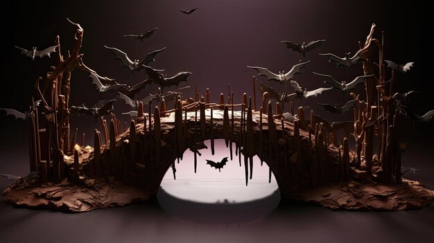 Photo pont de chauve-souris en chocolat