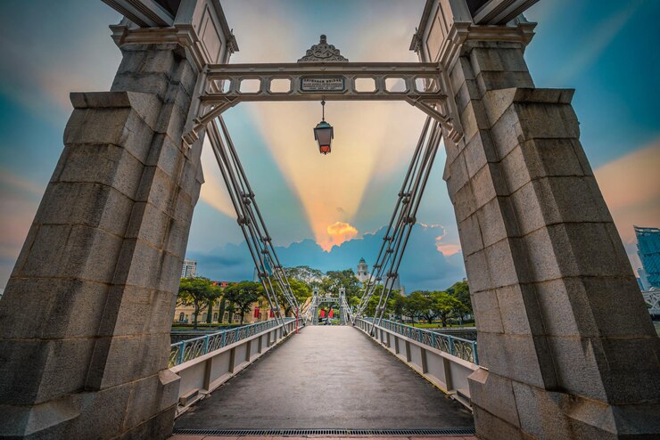 Photo pont contre le ciel