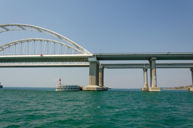 Pont de Crimée.Pont sur le détroit de Kertch.