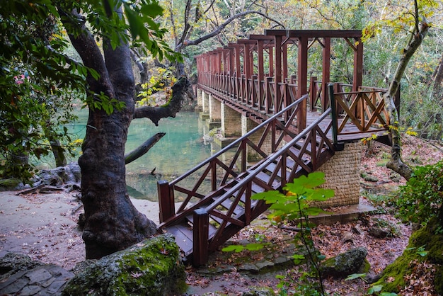 Pont dans la cascade de Kursunlu à Antalya Turkiye