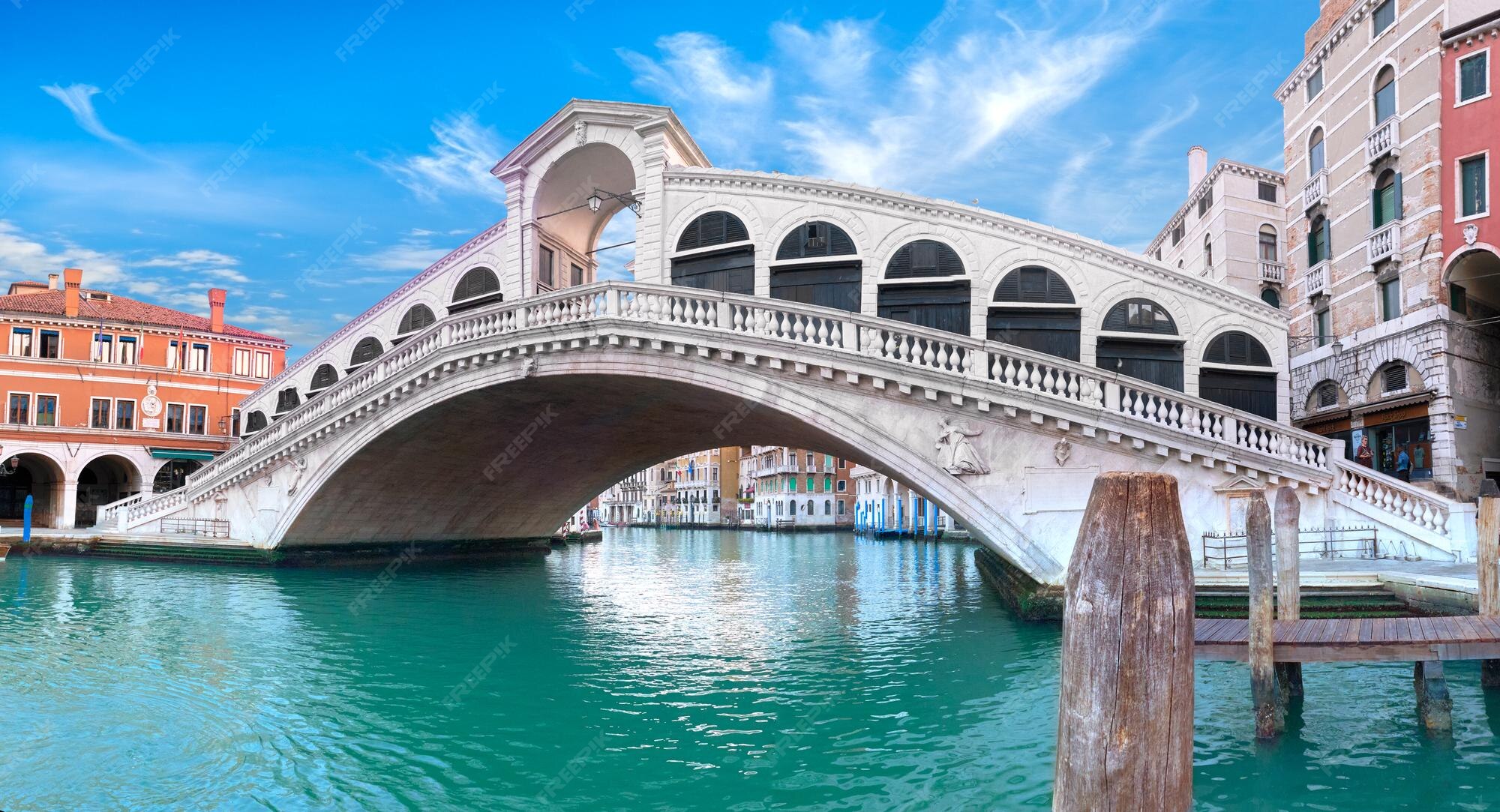 Pont Du Rialto Sur Le Grand Canal à Venise, Italie. Architecture