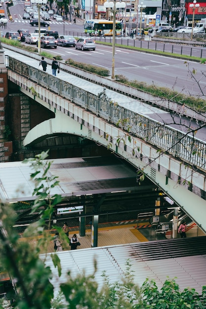 Photo pont sur la gare de la ville