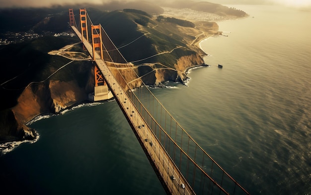 Le pont Golden Gate à San Francisco en Californie, États-Unis d'Amérique
