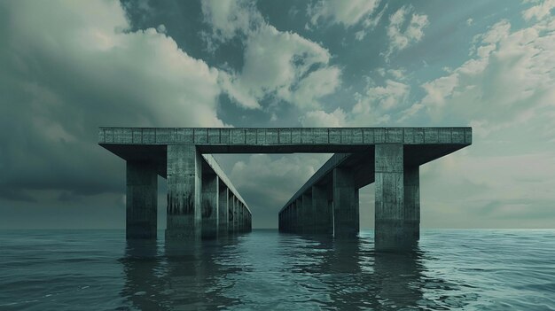 Photo un pont sur lequel est écrit le mot