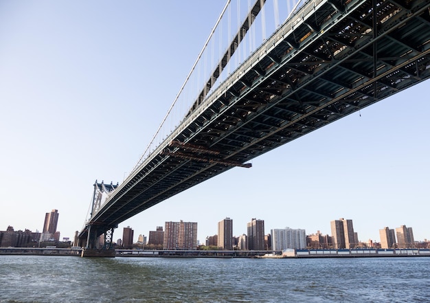 Pont de Manhattan vers le centre de New York