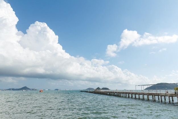 Le pont avec la mer