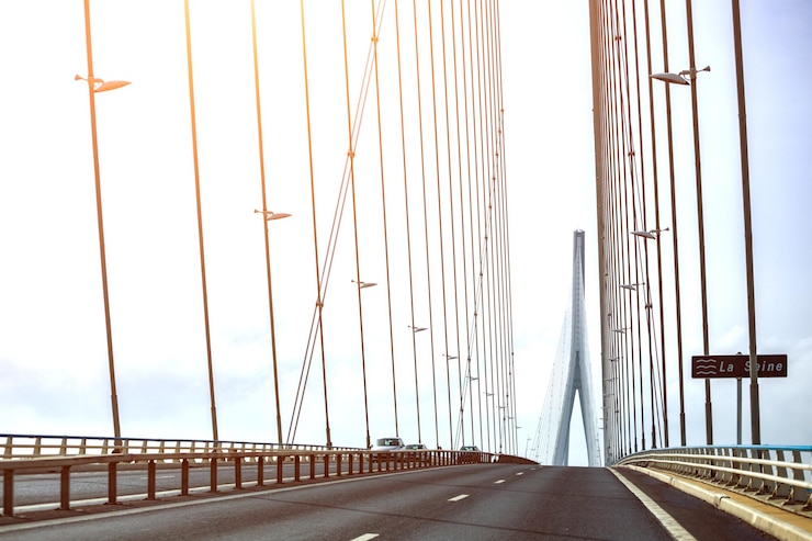 Photo le pont de normandie en france
