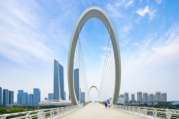 Pont piétonnier Eye of Nanjing