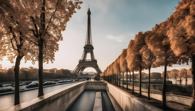 un pont avec un pont en arrière-plan