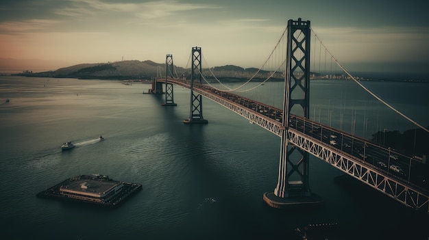 Un pont sur le pont de la baie à San Francisco