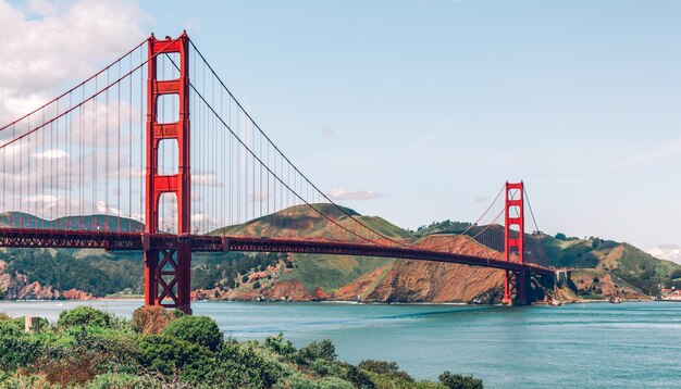 Photo le pont de la porte d'or contre le ciel