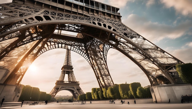 un pont qui a un pont qui dit eiffel sur lui