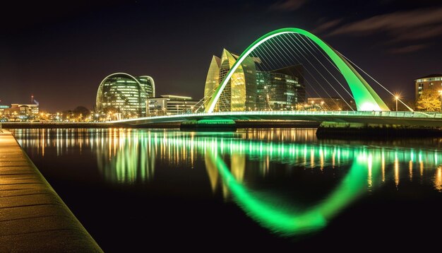 Photo le pont samuel beckett dans le green st patrick's festival