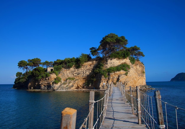 Pont suspendu à l'île de Zakhynthos en Grèce