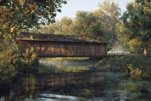 Des ponts couverts pittoresques sur des rivières douces