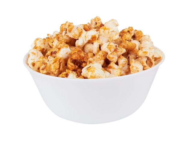 Pop-corn sur blanc