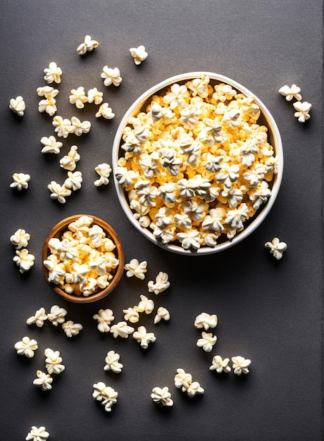 pop-corn dans un bol, coloré