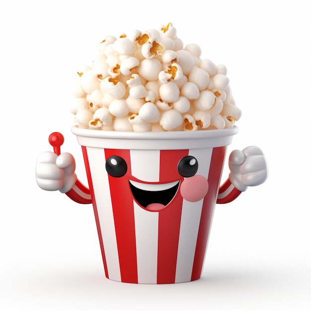 pop-corn de dessin animé heureux