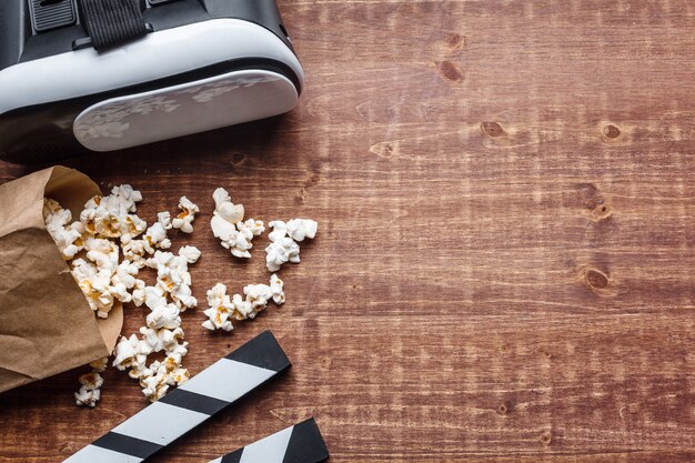 pop-corn et VR sur bois