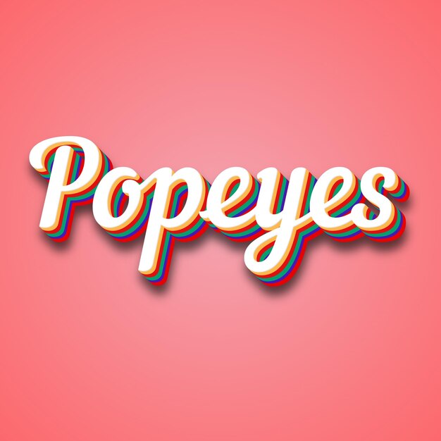 Photo popeyes effet de texte photo image cool