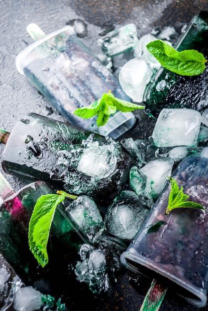 Popsicles à la mode spiruline