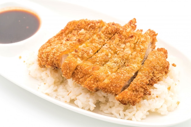 porc frit sur riz garni (tonkatsu)