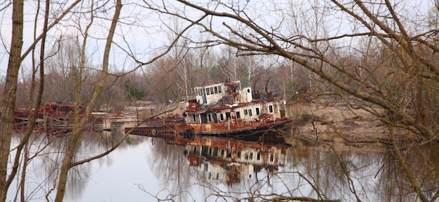 Port abandonné à Tchernobyl