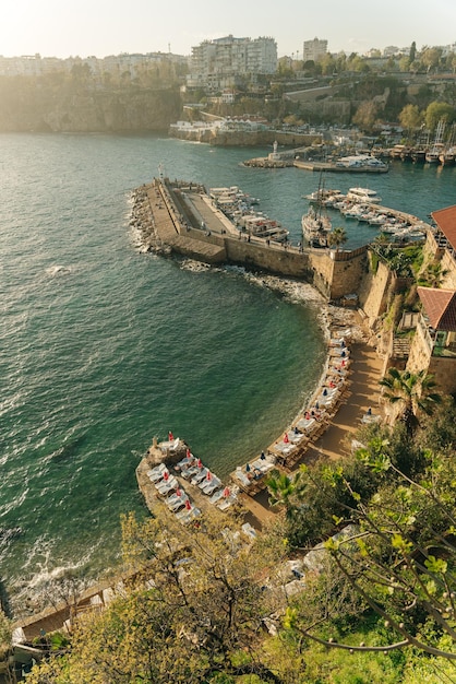 Port dans la vieille ville d'Antalya ou Kaleici en Turquie