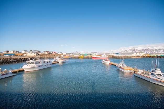 Port de la ville de Hofn à Hornafjordur en Islande