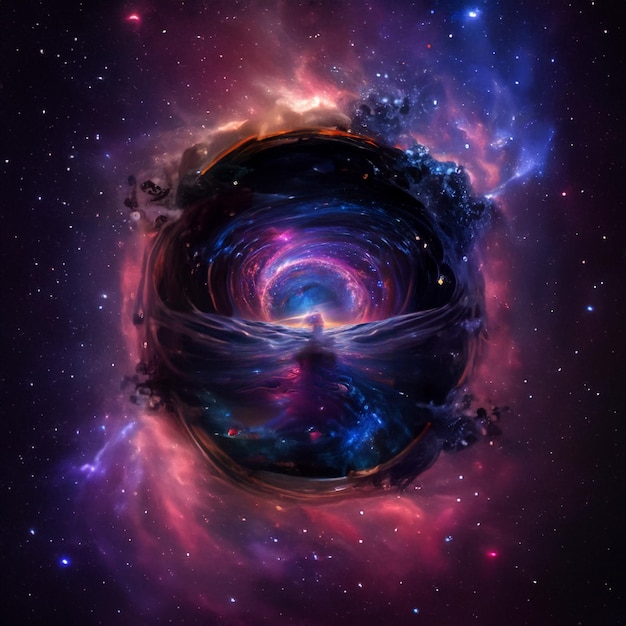 Photo un portail cosmique rayonnant une luminescence étincelante