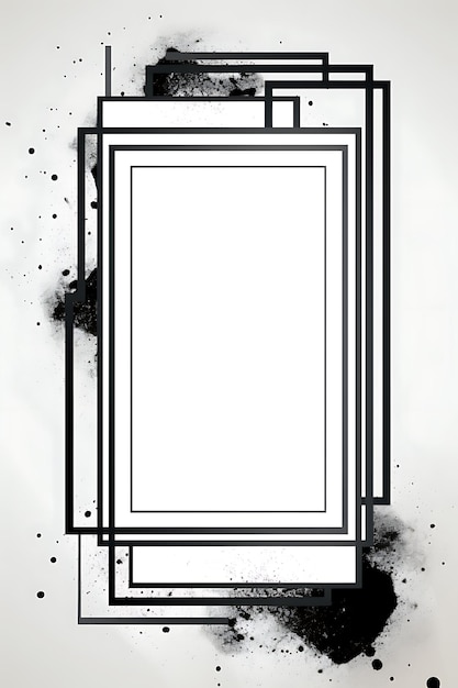Photo une porte blanche avec un cadre noir et un cadre blanc avec des lignes noires et blanches