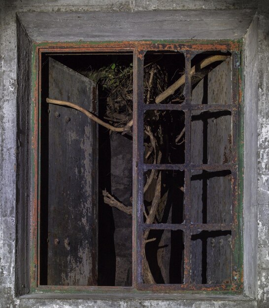 Photo porte en bois fermée d'un vieux bâtiment