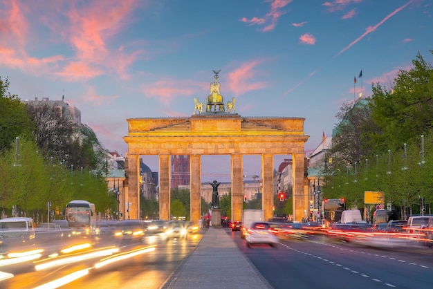 La porte de Brandebourg au centre-ville de Berlin Allemagne