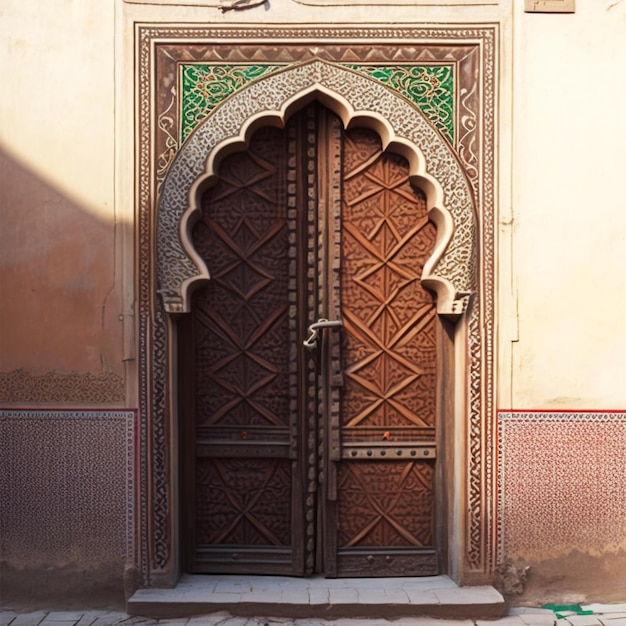 Porte décorative arabe de style oriental Maroc classique