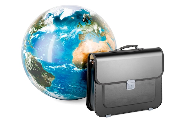 Porte-documents avec rendu 3D Earth Globe