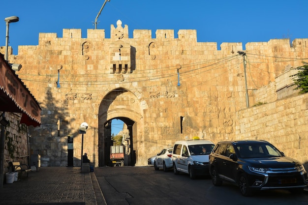 Porte du Lion de la vieille ville de Jérusalem