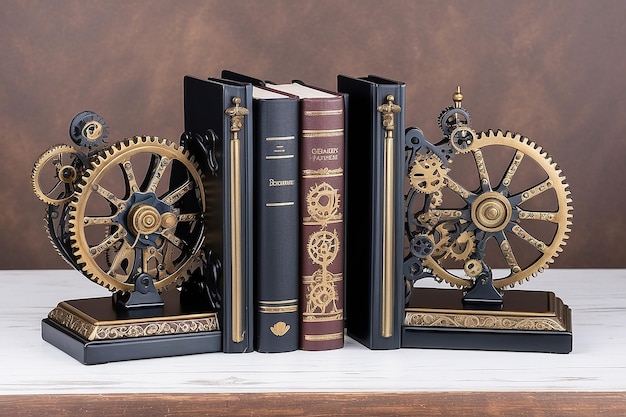 Des porte-livres victoriens Steampunk pour une organisation de livres élégants