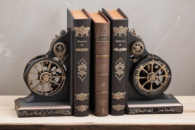 Des porte-livres victoriens Steampunk pour une organisation de livres élégants