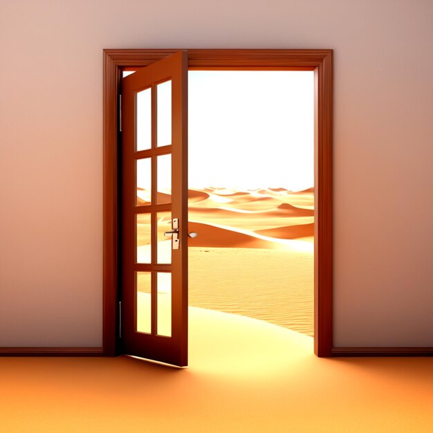 porte ouverte sur le désert